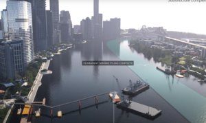 Kangaroo Point Green Bridge Construction Flythrough
